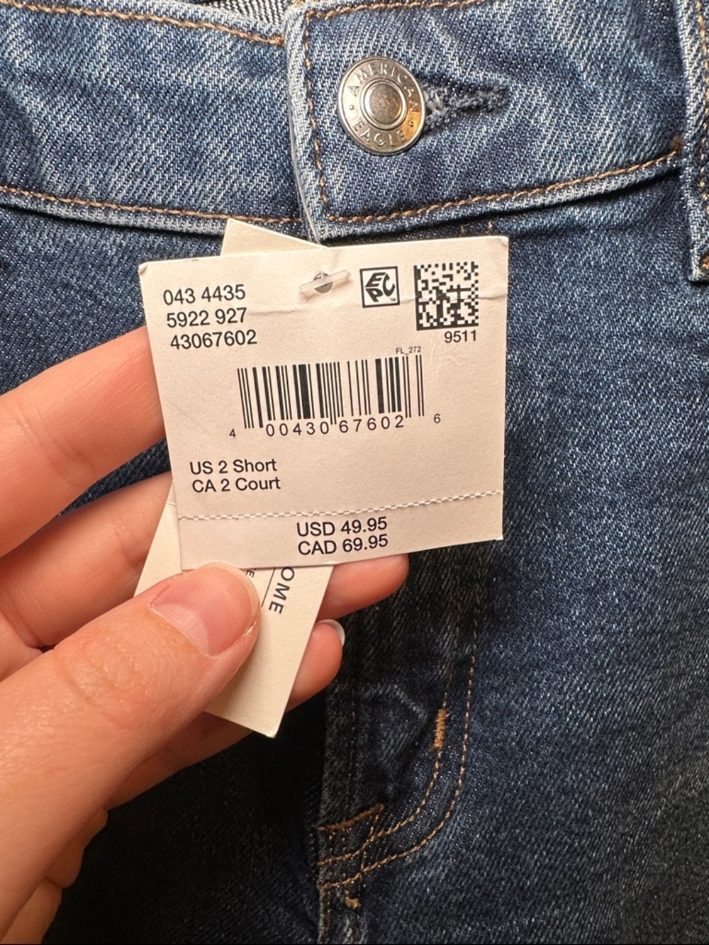 American Eagle Outfitters Womens Stovepipe Jeans 2 Short - Picture 4 of 10